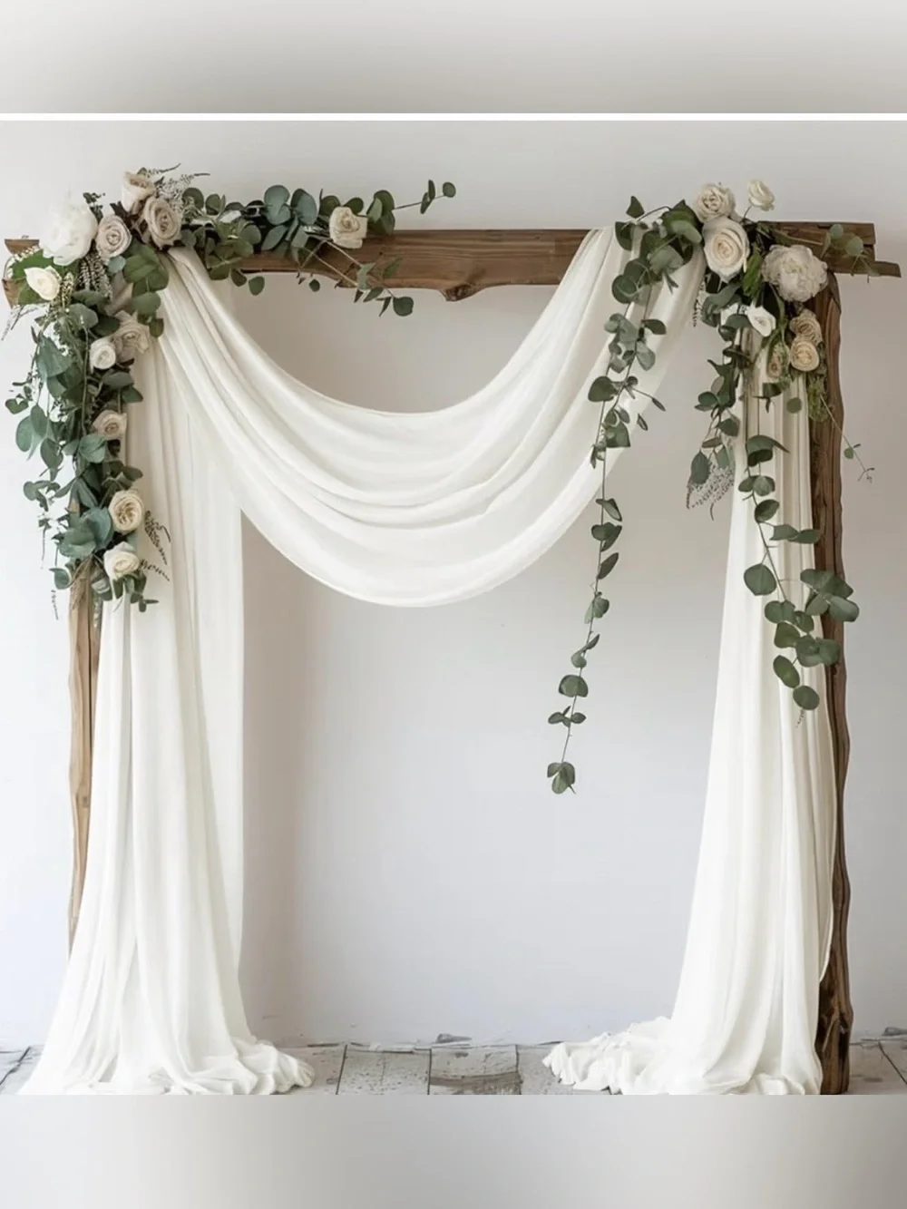2 (set of 2) Cream, 1 (set of 2) Champagne 5’x10’ Draped Panels Event Backdrop